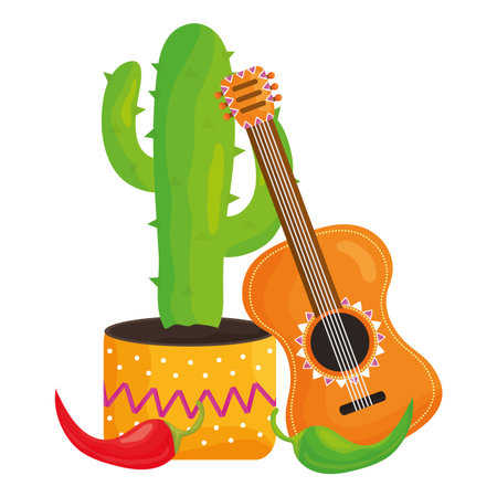 cinco de mayo celebration set icons vector illustration designのイラスト素材