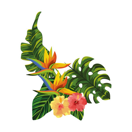 nature flowers cartoon vector illustration graphic designのイラスト素材