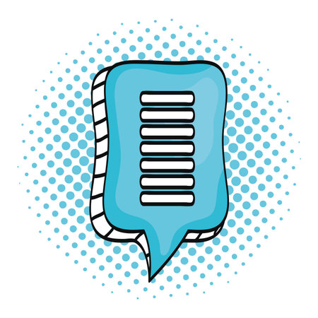 speech bubble message with relief drawing vector illustration designのイラスト素材