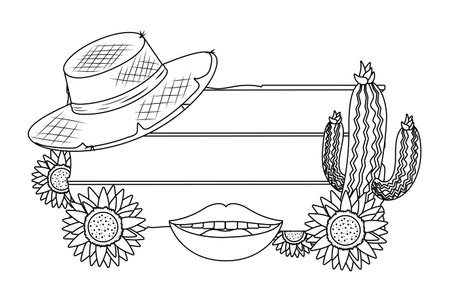 wooden sign cartoonのイラスト素材