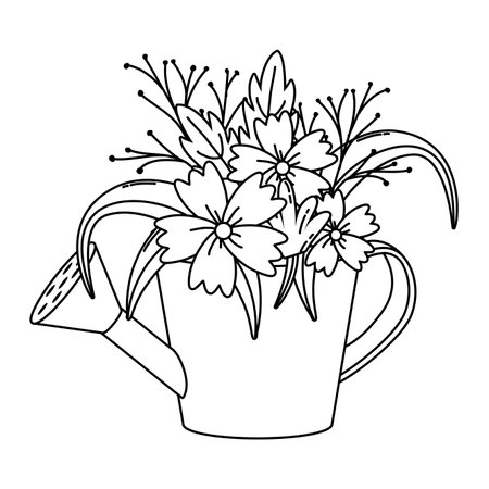 floral nature flowers cartoonのイラスト素材