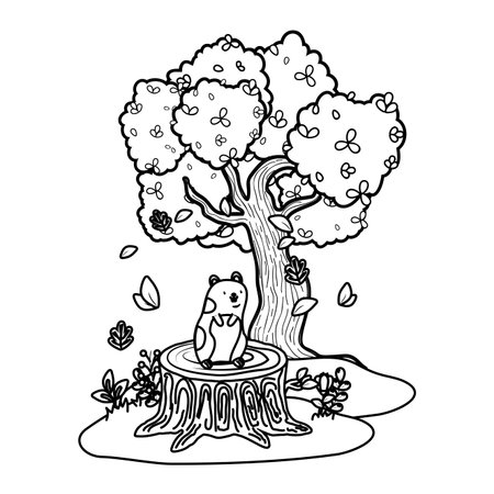 cute pet animal cartoonのイラスト素材