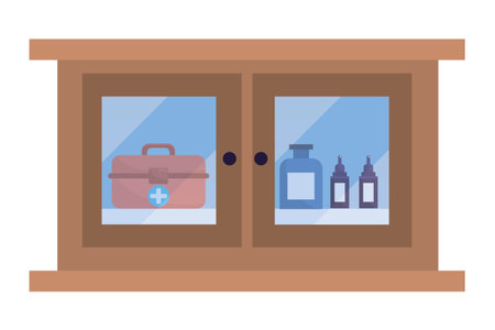 modern furniture cartoon vector illustration graphic designのイラスト素材