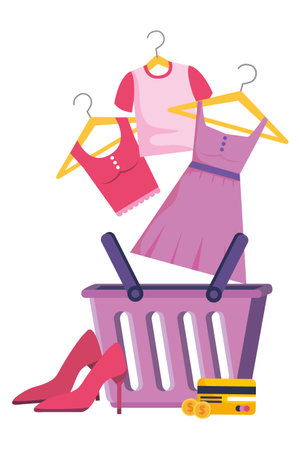 Shopping icon set designのイラスト素材