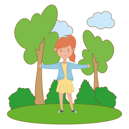 Teenager girl cartoon designのイラスト素材