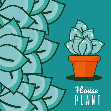 Set of plant in pots cartoons vector illustration graphic designのイラスト素材