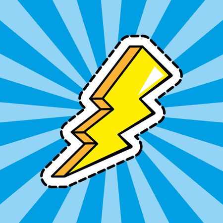 lighting pop art comic cartoonのイラスト素材
