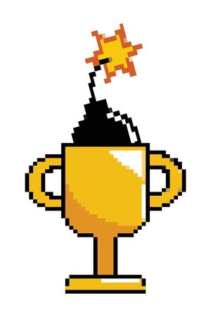 Winner cup design, medieval competition success sport achievement and challenge theme Vector illustrationのイラスト素材