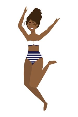 Girl with swim wear designのイラスト素材