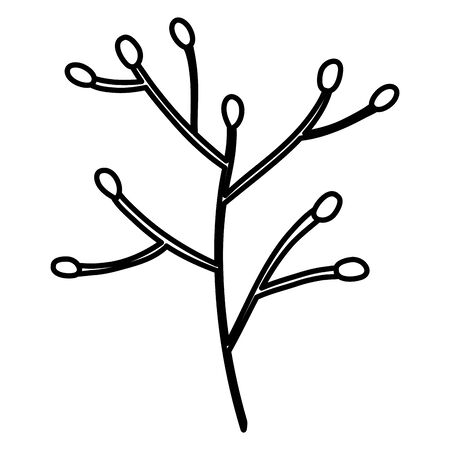 branch with flowers plant vector illustration designのイラスト素材