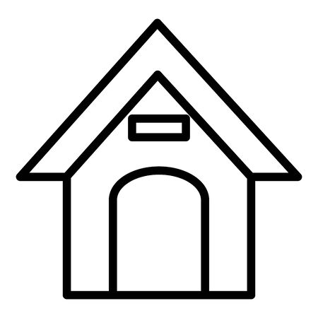 wooden house pet isolated icon vector illustration designのイラスト素材