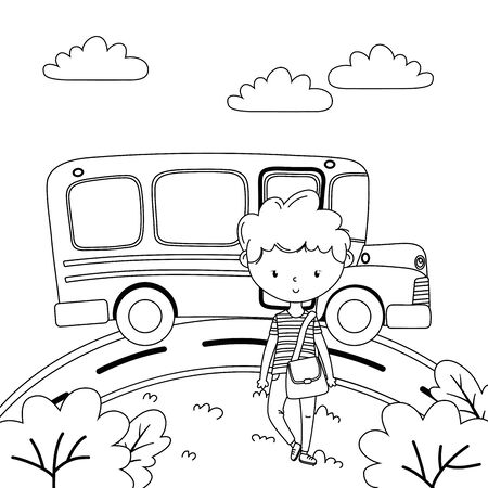 Teenager boy design, person portrait young youth student and teen theme Vector illustrationのイラスト素材