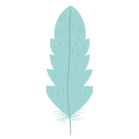 cute bohemian feather decorative iconのイラスト素材