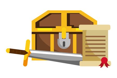 Isolated treasure chest design vector illustrationのイラスト素材