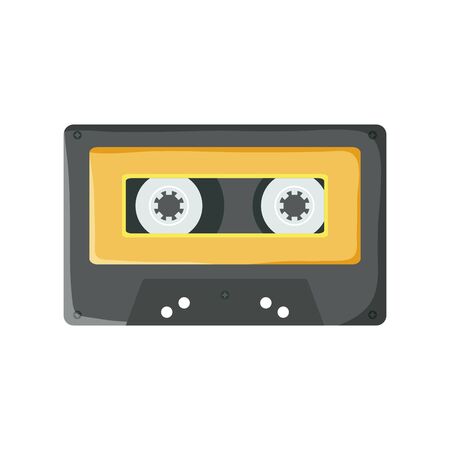 retro music cassette isolated iconのイラスト素材