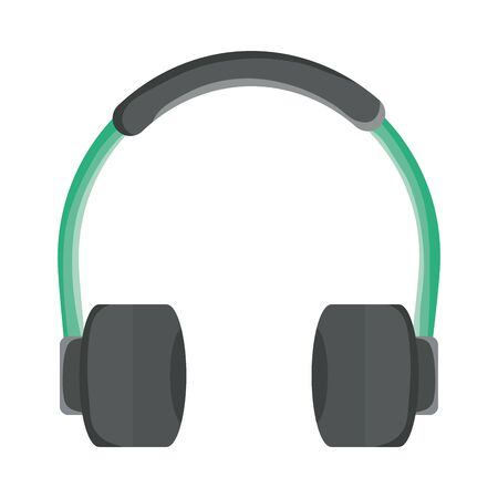 audio earphones technology gadget iconのイラスト素材