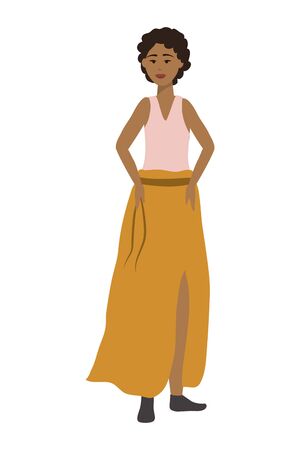 Avatar of a fashion woman design, Girl female person human and beauty theme Vector illustrationのイラスト素材