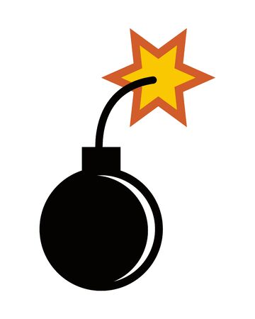 Isolated bomb explosion design vector illustrationのイラスト素材