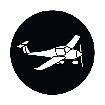 transportation concept small plane cartoon vector illustration graphic designのイラスト素材
