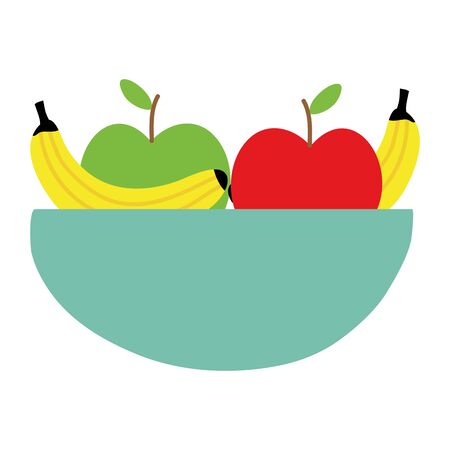 bowl with fruits salad healthyのイラスト素材