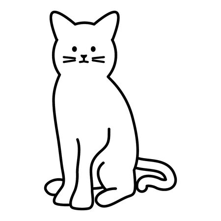 cute cat mascot adorable characterのイラスト素材