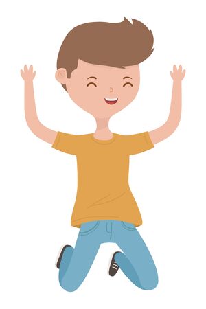 Teenager boy cartoon design vector illustrationのイラスト素材