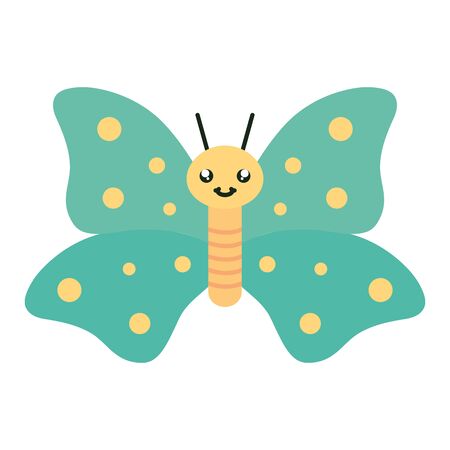cute butterfly insect characterのイラスト素材