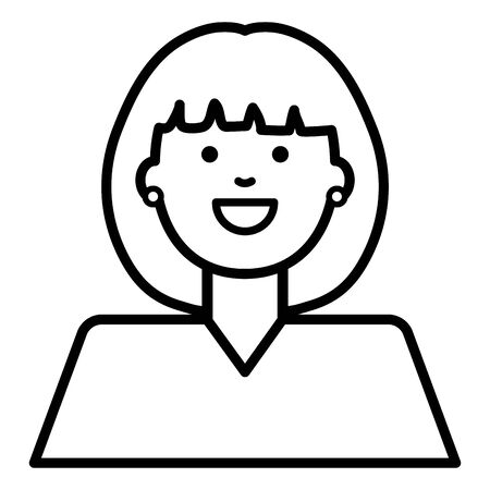 happy young woman avatar characterのイラスト素材