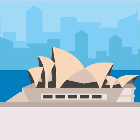 Opera House in Sidney designのイラスト素材