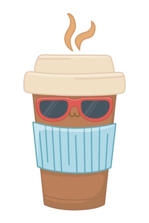 coffee mug cartoon designのイラスト素材