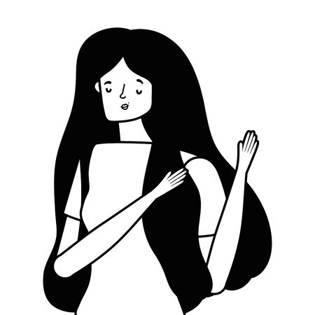 Isolated avatar woman vector designのイラスト素材