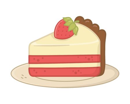 Sweet and delicious cake designのイラスト素材
