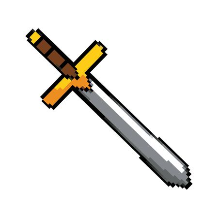 Medieval sword design, Knight blade weapon war ancient sharp and fight theme Vector illustrationのイラスト素材