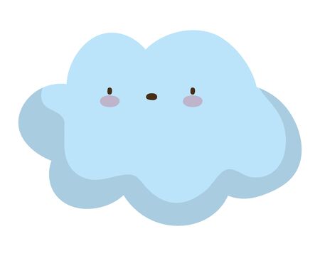 Isolated cloud cartoon vector designのイラスト素材