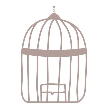 cage bird jail isolated iconのイラスト素材