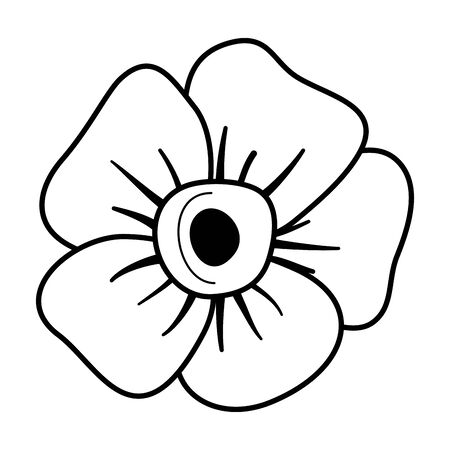 Isolated flower ornament design vector illustrationのイラスト素材