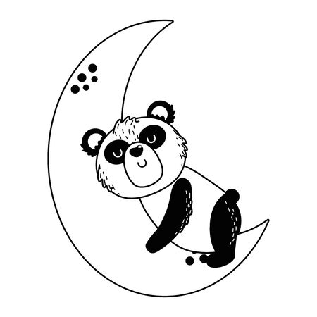 Panda cartoon design vector illustrationのイラスト素材