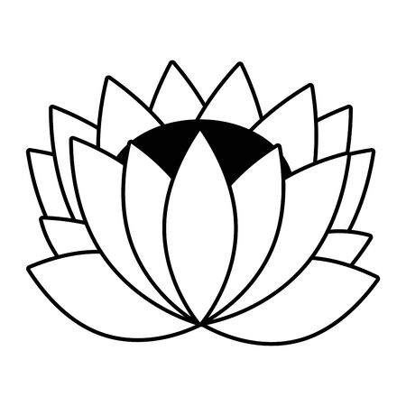 Isolated lotus flower ornament designのイラスト素材