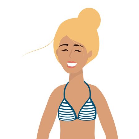 Girl with swim wear designのイラスト素材