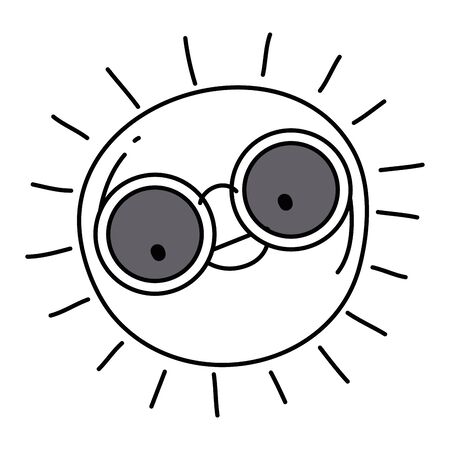 Summer sun cartoon vector designのイラスト素材