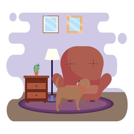 Dog cartoon design, Mascot pet animal nature cute and puppy theme Vector illustrationのイラスト素材