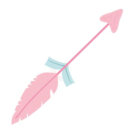 bohemian arrow with feathers icon vector illustration designのイラスト素材