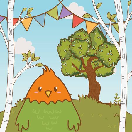 cute pet animal cartoonのイラスト素材