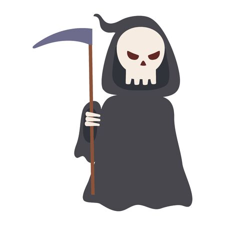 the death character trick or treat happy halloween vector illustrationのイラスト素材