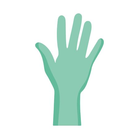 green hand showing fingers iconのイラスト素材