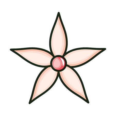 beautiful flower decorative isolated icon vector illustration designのイラスト素材