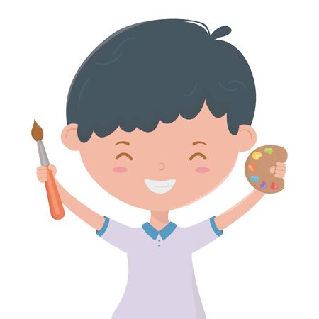 Boy kid design, School education learning knowledge study and class theme Vector illustrationのイラスト素材