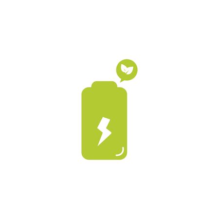 battery eco friendly fill style icon vector illustration designのイラスト素材