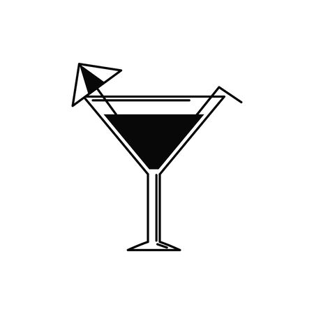 cocktail with umbrella vacation travel iconの写真素材