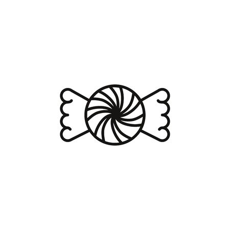 wrapped sweet and candies icon lineのイラスト素材